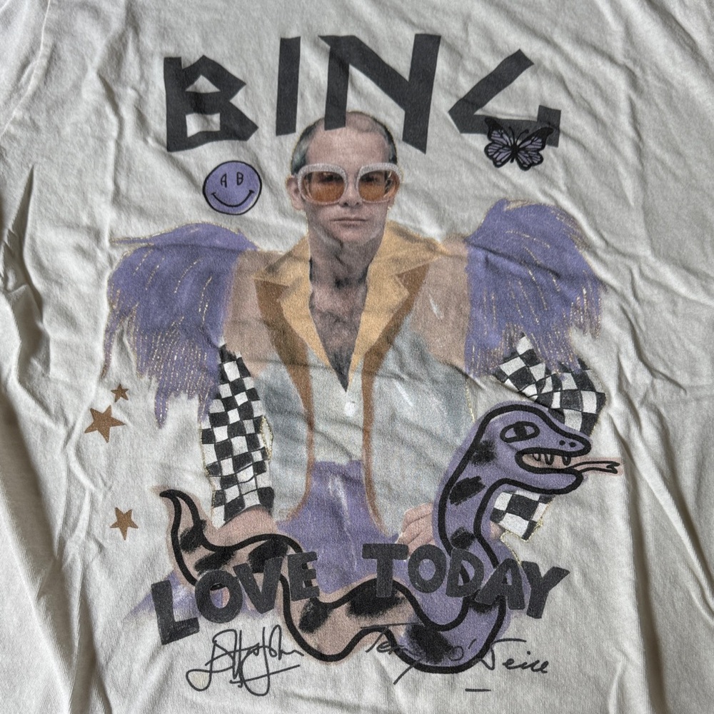 ANINE BING Graphic White T-Shirt - Picture 2 of 4